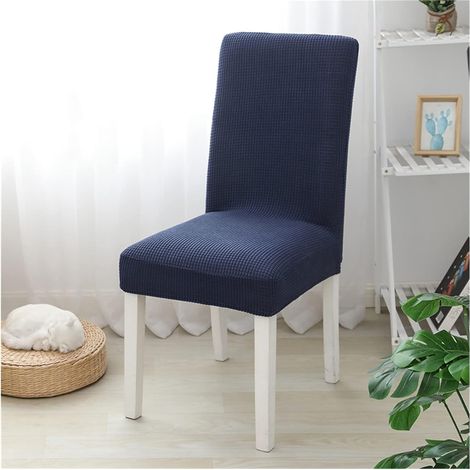 Set mit 4 elastischen Stuhlhussen für Bankette, Küchen und Restaurants – marineblau