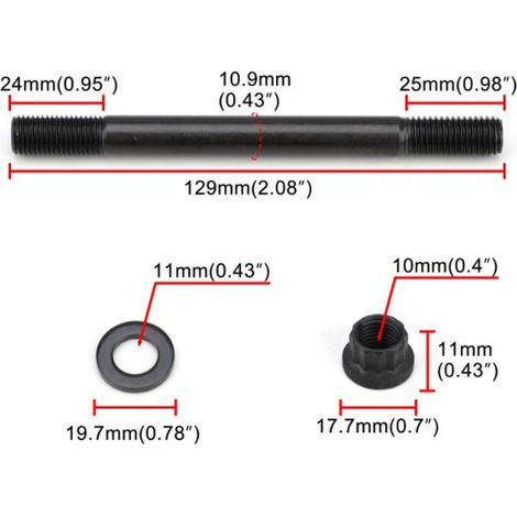 Convient aux boulons de culasse des moteurs Nissan RB20, RB20DET, RB25 et RB25DET. (1/4)