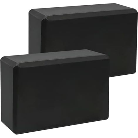 Lot de 2 blocs de yoga en mousse EVA haute densité antidérapants légers pour Pilates, méditation et étirements profonds, accessoires de fitness (1/4)