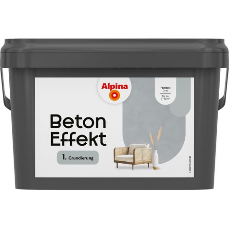 Alpina Grundierung für Effektfarben Beton grau 2,5 L Grundierung