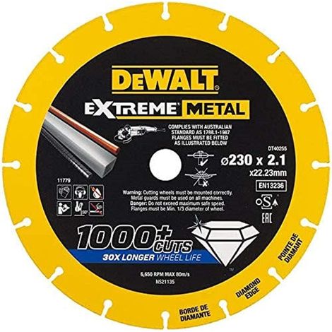 DeWALT - Disco da taglio diamantato per metallo 230x22,2 mm DT40255