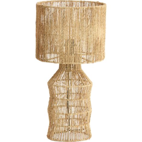 Light & Living - lámpara de mesa - Tidea - natural - textil - Ø