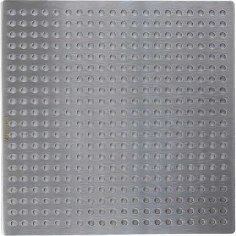 Couvercle carré en acier inoxydable, grille d'évacuation de douche, pour siphons de douche de salle de bain et de cuisine (12,5 cm) (1/5)