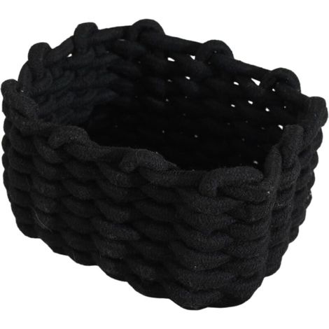 Bardusch-Panier de rangement en corde de coton, noir, pour table à langer, salle de bain ou chambre d’enfant (1/4)