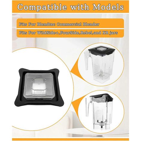 Lot de 2 couvercles de rechange pour blender Blendtec, couvercles supérieurs avec bouchon carré transparent (1/5)