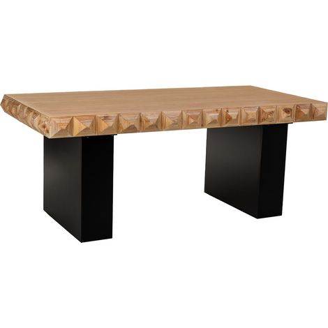 Mesa de madera y metal marrón 200x100x78h cm