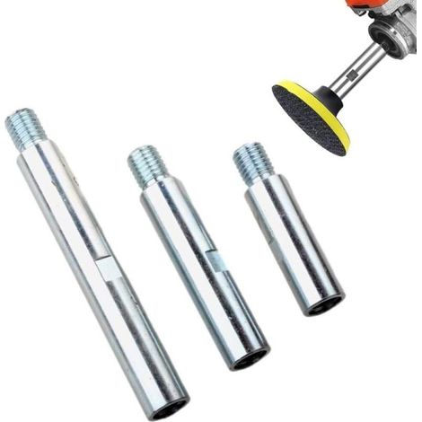 3 Pièces M14 Bielle D'extension de Meuleuse D'angle en Acier Inoxydable, Rallonge de Meuleuse D'angle Barre de Liaison pour Machines à Polir Voitures Tampons de Polissage 75mm/100mm/140mm (1/5)