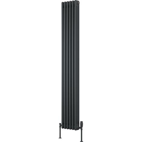Reina Colona 3 Column Vertical Radiator 1800mm H x 290mm W - Anthracite