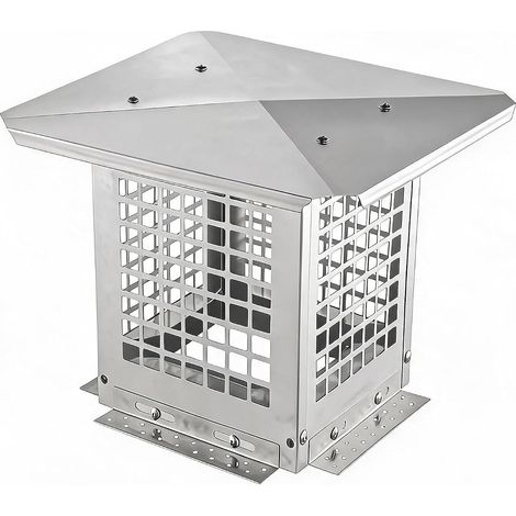 Cache-cheminée carré inox 304, conduit 30 x 30 cm (1/5)