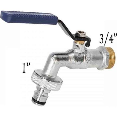 Metallischer Gartenwasserhahn 1/2'' - Ventil für Bewässerung und Wasserbereitstellung im Außenbereich