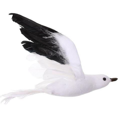 Ornement de mouette suspendue artificielle en mousse, couleur blanche, décoration pour intérieur et extérieur (1/5)