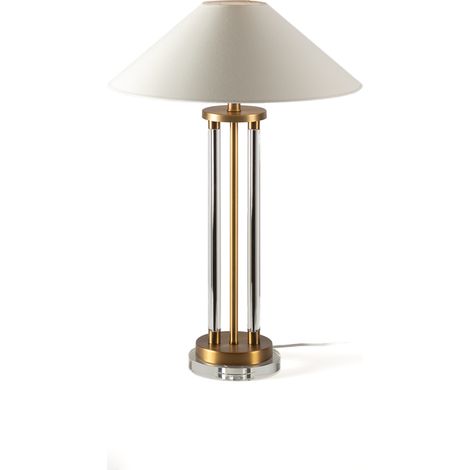 Lampe de Table 18x18x64 Verre/Métal doré sans abat-jour (1/3)