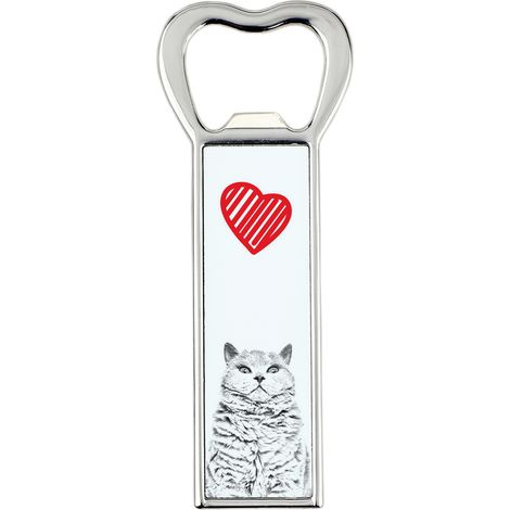 Apribottiglie con gatto Selkirk Rex a pelo corto, apri-frigo personalizzato, regalo unico per uomo di Art-Dog (1/5)