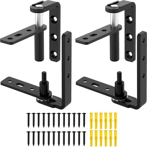 Charnières de porte de saloon robustes à fermeture automatique, charnières à double battant en acier inoxydable 304 à retour automatique (2, petites) (1/5)