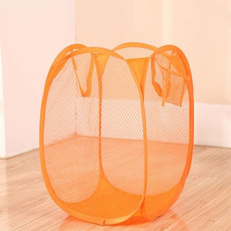 Panier À Linge Pop-up - Maille Respirante En Nylon - Cadre En Acier À Haute Teneur En Carbone - Fond Rigide - Poignées Renforcées - 30 X 30 X 50 Cm - 1 Pièce