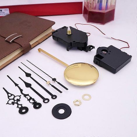 Mécanisme de mouvement d'horloge silencieuse à pendule à quartz à monter soi-même, avec carillon à 16 harmonicas. Horloge murale. (1/4)