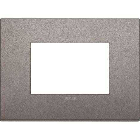 Placca Classic Vimar Arkè 3 moduli titanio codice 19653.04