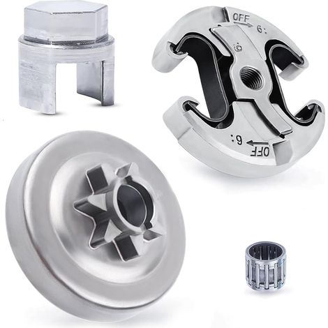 Kit roulement de tambour d'embrayage avec pignon 7 dents Adefol pour tronçonneuse Husqvarna 455, 455 Rancher, 460, 460 Rancher pièces avec outil de retrait d'embrayage Remplacer 537291702 537110503 50 (1/5)