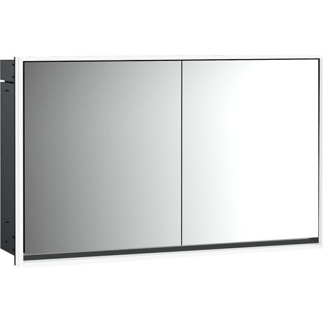 Armario con espejo iluminado emco loft, 1300mm, 2 puertas, modelo (1/5)