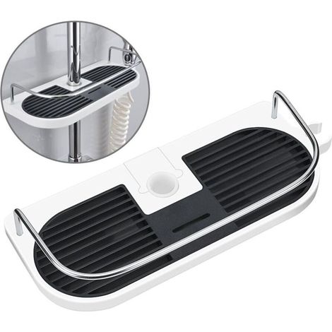 Duschablage ohne Bohren für Duschstangen – Badezimmer-Organizer-Halterung für Shampoo, passend für 19–25 mm Stangen
