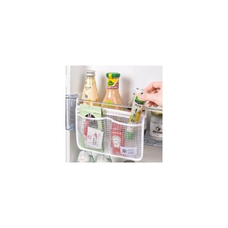 Borsa a rete da appendere al frigorifero, contenitore e organizer da cucina, borsa a rete da appendere alla porta del frigorifero - Crezuo