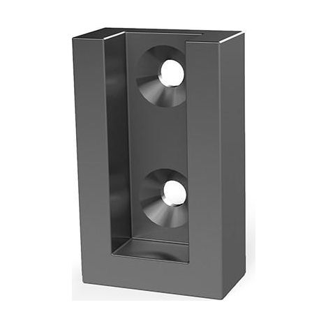 soporte para tubo rectangular lateral / grafito. 5.5-40mm acabado grafito