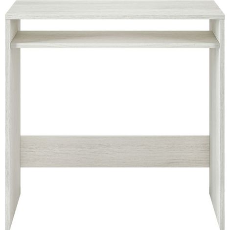 Bureau avec étagère / niche coloris Blanc Alpes en mélamine - Dim: 78 x 79 x 43 cm (1/5)