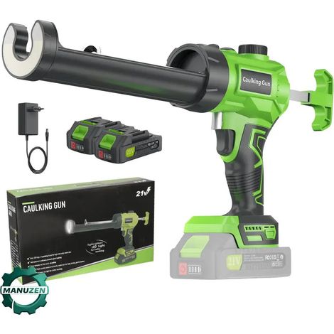 Manuzen - Pistolet À Mastic Sans Fil LED Pour Remplissage Et Étanchéité