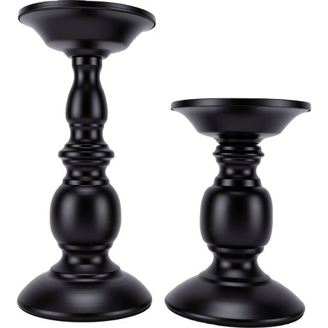 Bougeoir en fer Vintage, support en forme de colonne romaine avec Base robuste pour affichage de table, pièce décorative grande et petite (1/5)