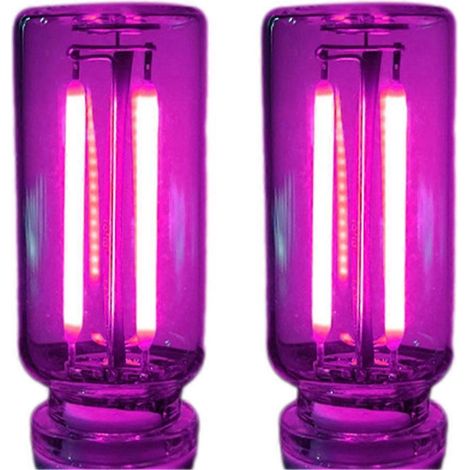 Veilleuse de chevet tactile USB, mini lampe LED à intensité variable pour chambre, voiture, ambiance romantique et décoration intérieure moderne (2 charges) Violet (1/5)