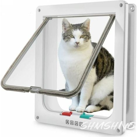 Shmshng – Chatière grande 28cm x 24,9cm – Verrouillage 4 voies – Circonférence max 63cm – Installation facile – Silencieuse avec joint magnétique (1/5)