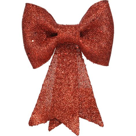 Glitzernder roter Kunststoffschleife 2,5x12x14 cm