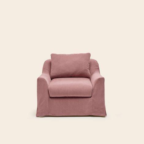 Fauteuil en Revêtement en tissu naturel CLARIBEL