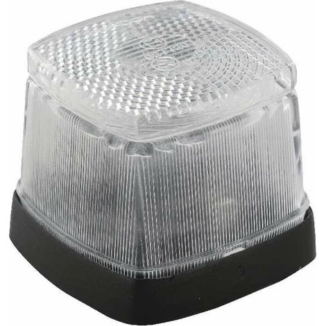 – Feu de position avant carré 60x60mm 12V – Éclairage halogène pour remorque, tracteur, camion – Visibilité optimale sur la route