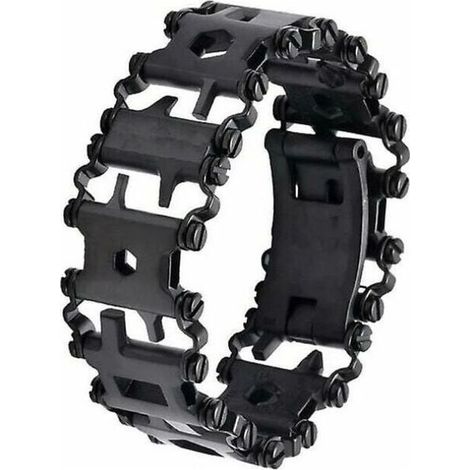 29-in-1 Multifunktions-Armbandreparaturwerkzeug mit Schraubendreher aus schwarzem Edelstahl (1/4)