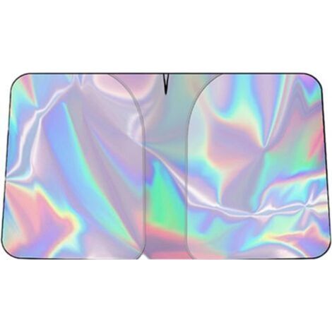Pare Soleil pour Pare-Brise de Voiture, Couverture de Pare-Brise de Voiture Pliable, Parapluie Laser Résistant aux UV(140x70 cm)