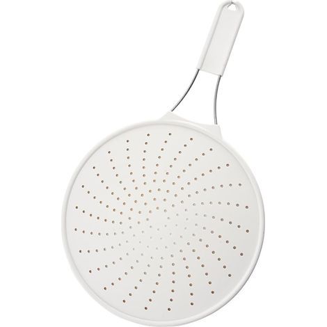 Protection Anti-Éclaboussures en Acier Silicone pour la Cuisine et la Maison - Prévenir Les Éclaboussures dHuile, Facile à Nettoyer, Résistant Haute Température (Grande Taille Blanche) (1/5)