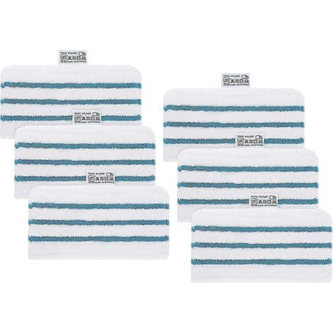 Lot de 6 microfibres lavables pour balai vapeur Black & Decker Fsmp20, Fsmh1321jmd, Fsm1500, Fsm1600, Fsm1610, Fsm1620, Fsm1621, Fsm1630, Fsmh162 (1/3)