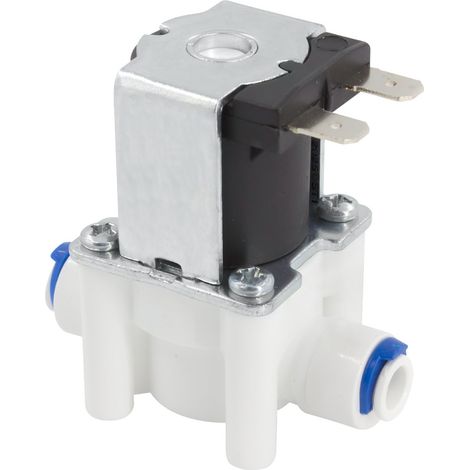 Valvola Solenoide con attacchi Fast da 1/4” senza Limite di Flusso Acqua Osmosi Inversa STI