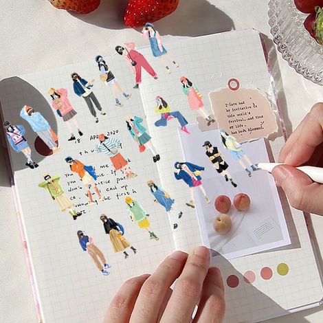 Infeel.Me Sticker-Paket: Eine Sammlung sternenklarer Nächte und idealisierter menschlicher Erfahrungen – Dekorative Sticker fürs Tagebuch eines Mädchens, für süße Selbstfürsorge (1/5)