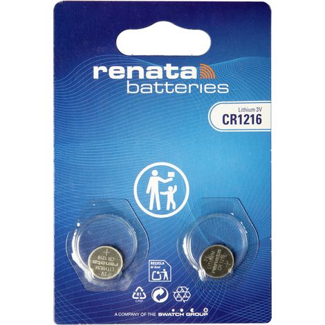 Renata Boîte de piles bouton CR 1216 3 V 2 pc(s) 25 mAh Li-MnO2