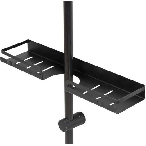 Étagère pour barre de douche grand format en inox sans perçage (1/5)