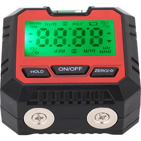 Digitale Winkelwaage mit Präzisionsfunktion, elektronischer Winkelmesser für die Holzbearbeitung, rote horizontale Wasserwaage, professioneller Neigungsmesser (1/5)