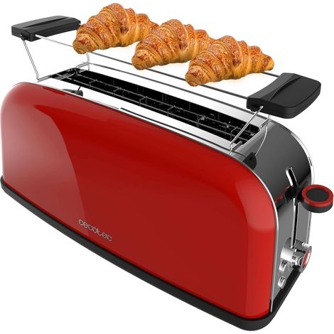 Grille-pain Rouge Inox 1 Fente Longue 850W (1/2)