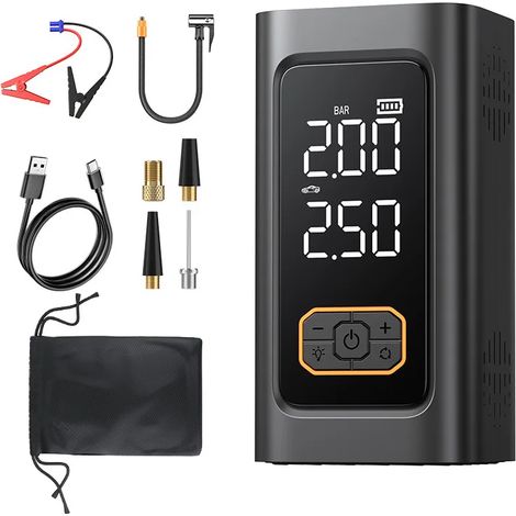 Démarreur de voiture multifonctionnel portable et pompe à air (pour véhicules essence et diesel) (1/5)