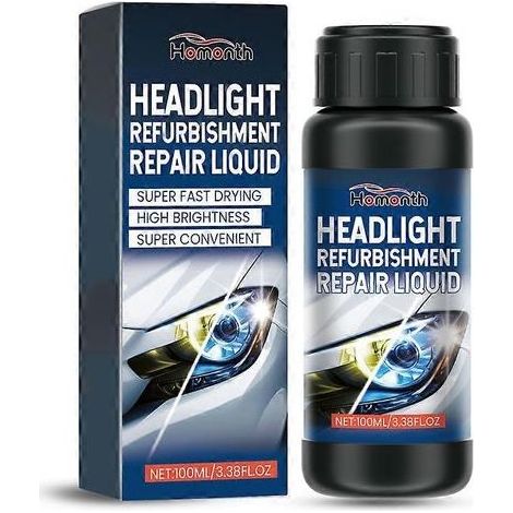 Kaelt - Liquide de réparation et de polissage pour phares de voiture (100 ml), nettoyant et rénovateur de lentilles de phares, durable. (1/5)