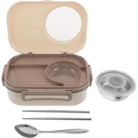 Boîte à lunch bento Alipis en acier inoxydable 3 compartiments (1/5)