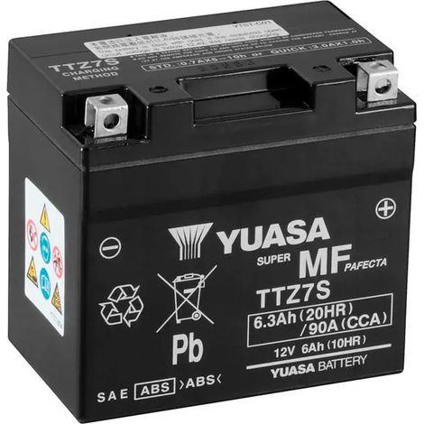 Batería de Moto YUASA TTZ7S-BS 6Ah 12V