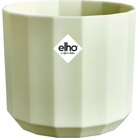 Pot Facet Rond Vert Thé D17 Design Facetté, Plastique Recyclé - Elho Bv