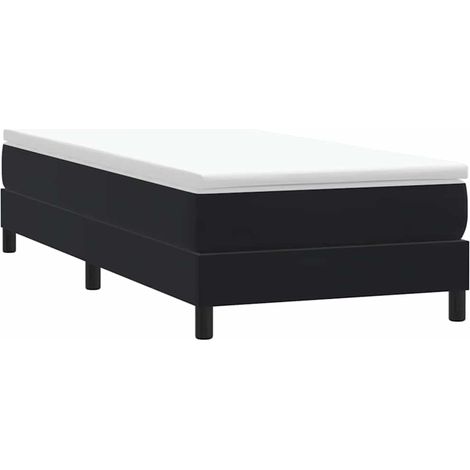 Boxspringbett ohne Matratze Schwarz 80x210 cm Samt